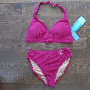 NWT Beach Bay Magenta Pink 2 piece bikini